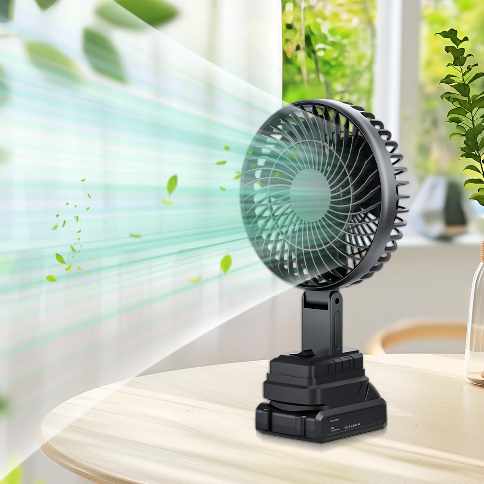 Generico Ventilatore Da Campeggio Ventilatore Portatile A Batteria | Senza Fili Per Golf Spiaggia Barche Tenda Casa Viaggi Pesca Attività All'aperto