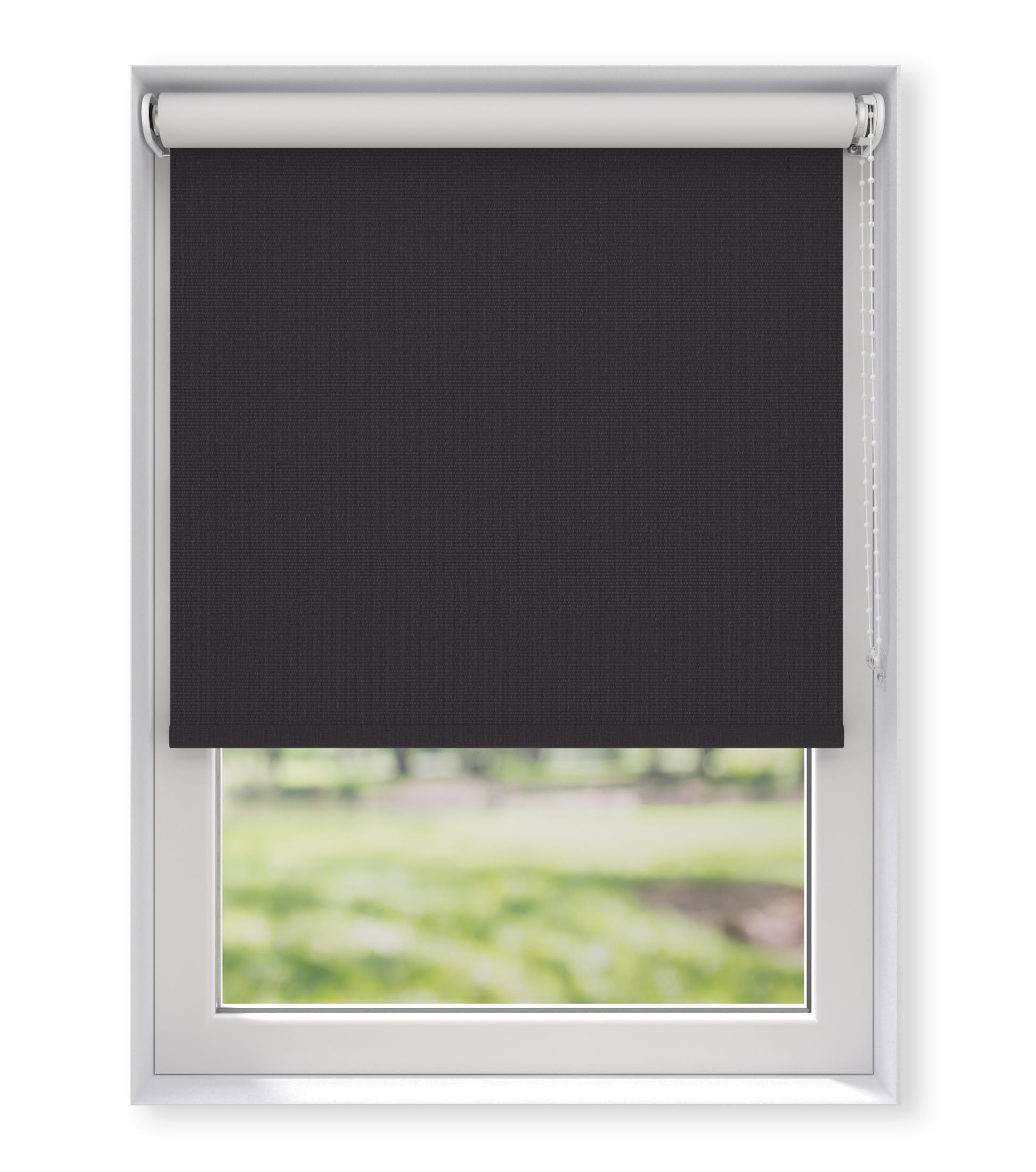 Thermorollo White Reflex, Breiten: 43-243 cm, Höhe bis 275 cm, Hier 203 x 190 cm (BxH) Anthrazit, Verdunklungsrollo mit Reflexionsbeschichtung, Kettenzug