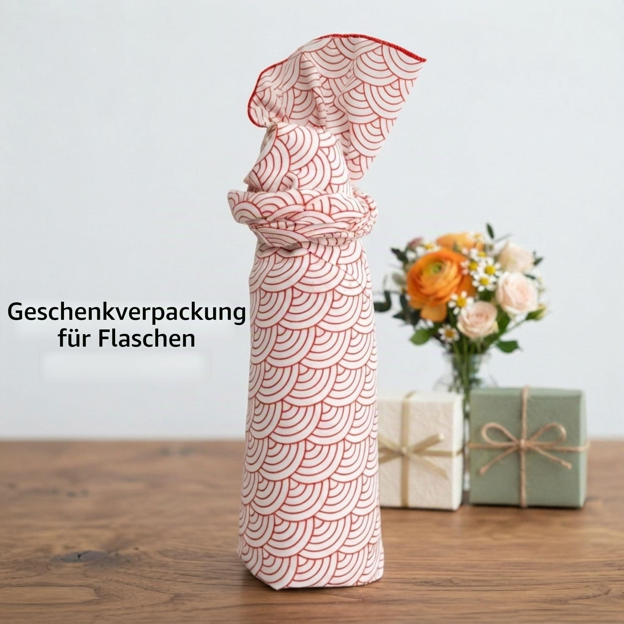 Japanisches Handtuch Tenugui mit Ausfransverhinderung, traditionell, Seigaiha Orizuru Muster, 6 Stück, 33 x 88 cm, hergestellt in Japan