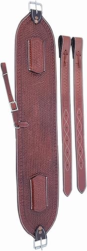 Miniatura 2 de Western Horse - Sillín de cuero con herramientas florales y palanquillas (bronceado)