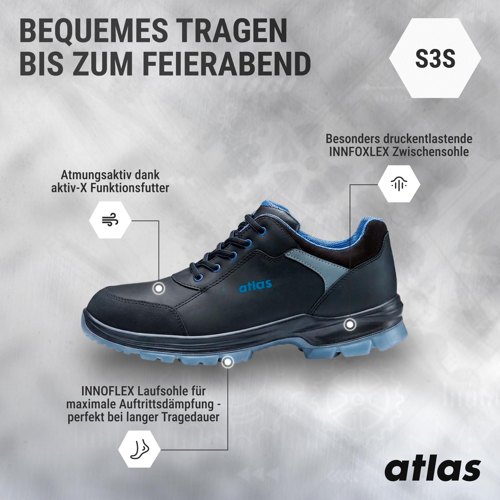 Atlas Obuwie ochronne Alu-Tec 565 XP szerokość 12