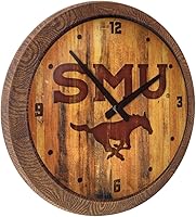 Vista 300 de The Fan-Brand NCAA Oklahoma Sooners: Faux Barrel Top Wall Clock Sports Team Bar Sign Décor - Home Man Cave, Party Decoration - Made On Demand