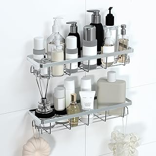 Shower Adhesive Shower Caddy with Hooks