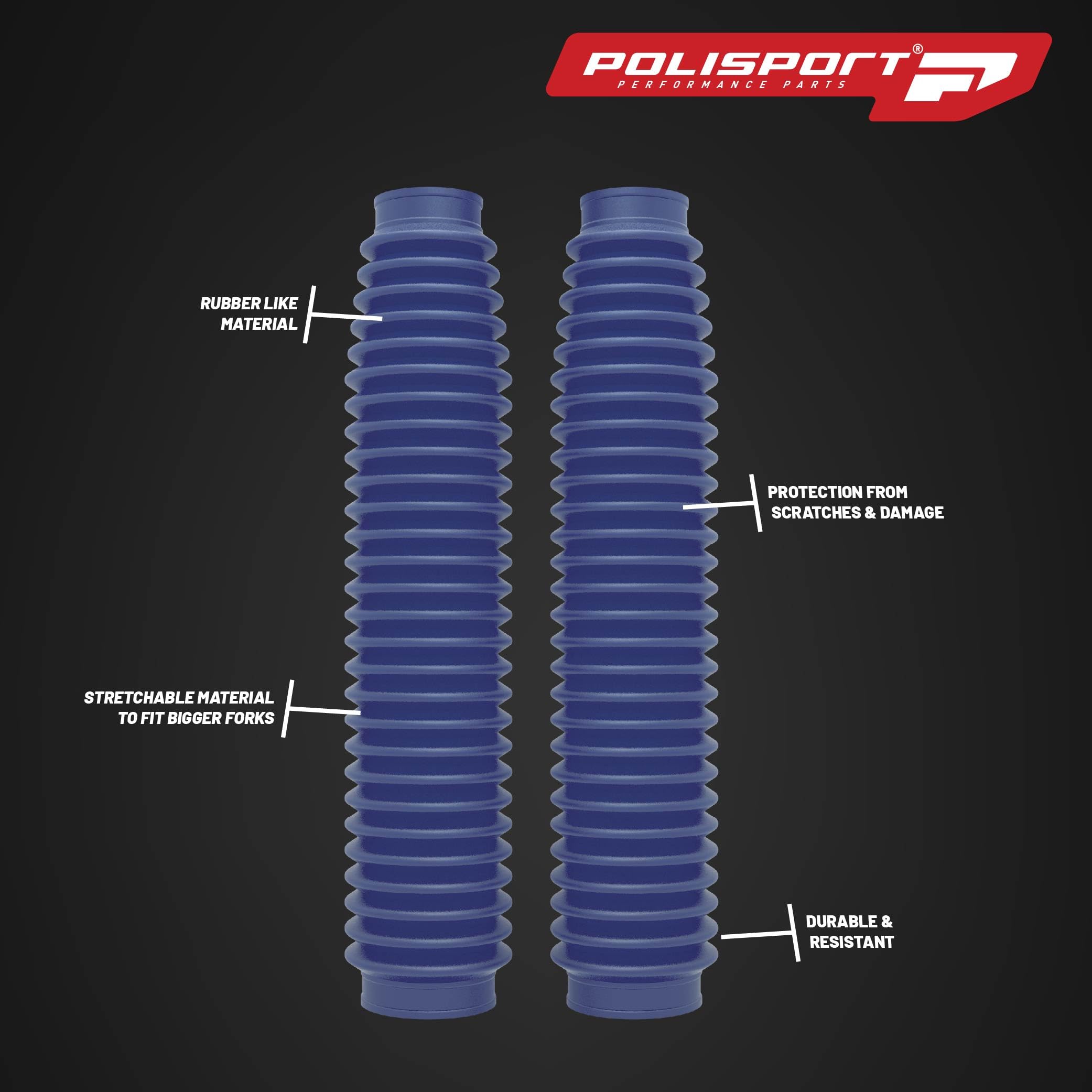 Cuffie a soffietto per forcella 350 x 41 blu