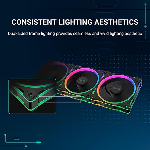 Miniatura 64 de ASUS Ventilador PWM ROG Strix XF120 silencioso de 4 pines para fundas de PC, radiadores o refrigeración de CPU