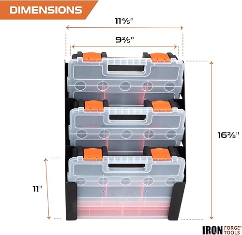 Miniatura 2 de Iron Forge Tools Organizador de herramientas de piezas pequeñas, estantería de camión de servicio o camioneta de carga, estante de montaje en pared