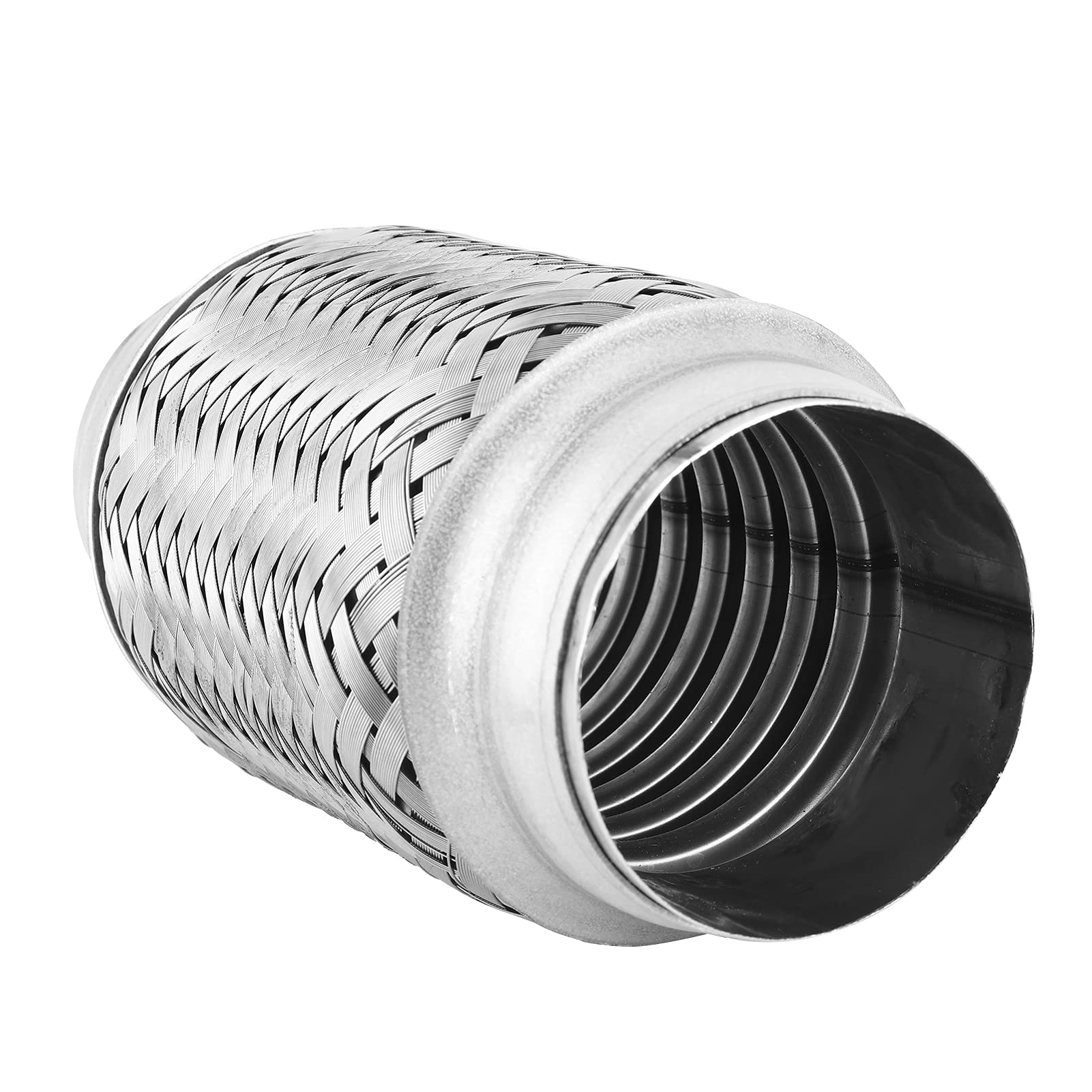 Auspuff-Flexrohr, 2,5 Zoll X 6 Zoll, Robustes Edelstahl-Wellrohr, Flexibles Verbindungsrohr, Universal-Geflecht, Auspuff-Flexrohr, Autozubehör