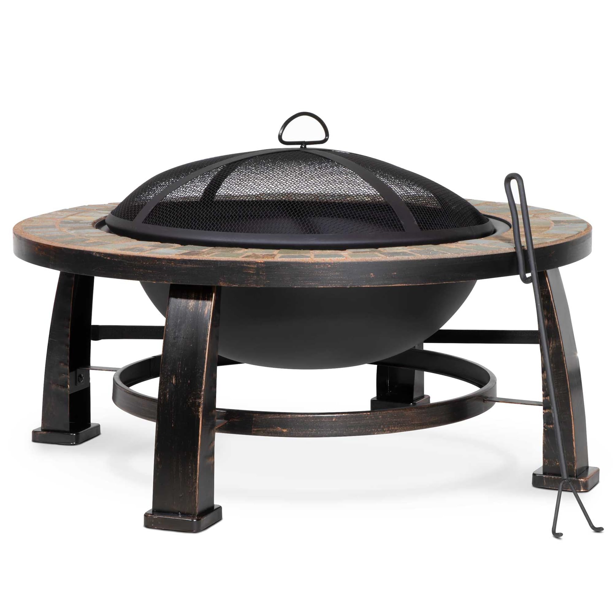 Dellonda 30" Deluxe Traditional Slate Fire Pit - DG111