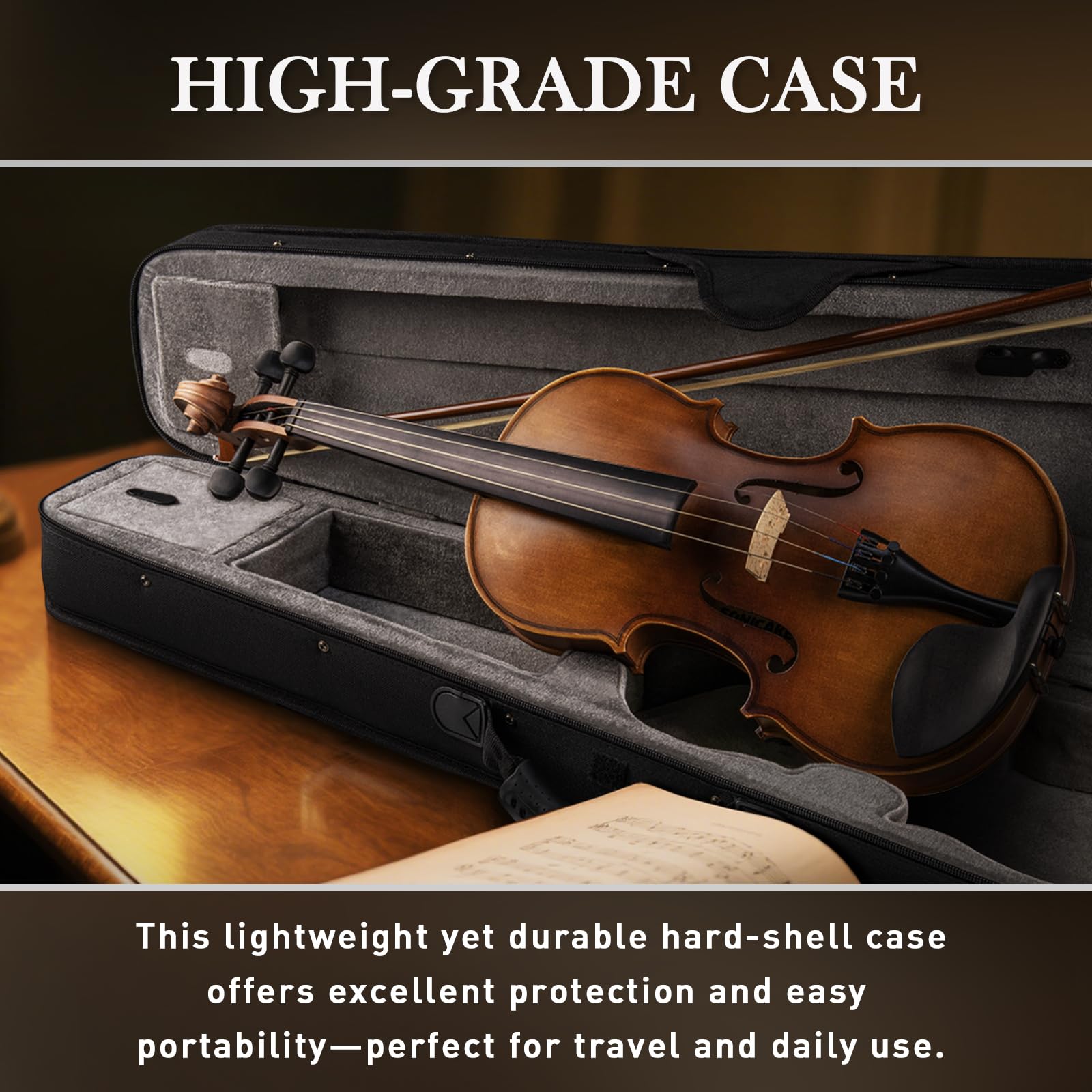 Aston Villa V-10 ソリッドウッド バイオリン 4/4 Astonvilla 4/4 Electroacoustic Violin EQ Electric Violin Set Maple