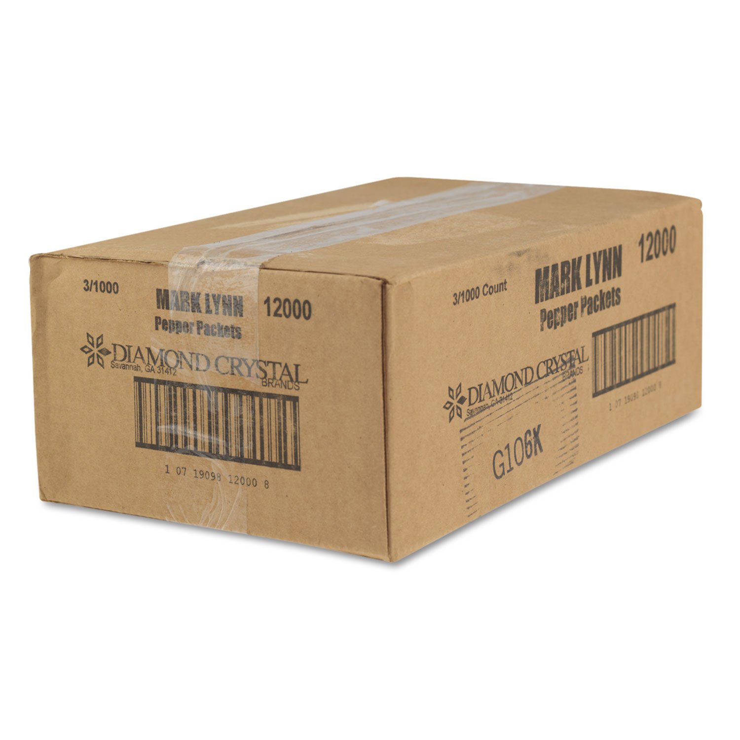 Diamond Crystal 14462 Pepper Packets, .10 Grams, 1000 Packets/Box, 3 Boxes/Carton