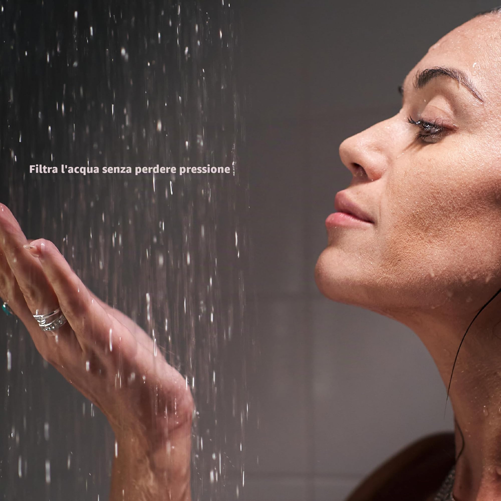 Tappwater ShowerPro - Filtro doccia. Filtro acqua con tecnologia KDF, filtra il calcare, cloro e metalli pesanti. Filtro anticalcare per una pelle morbida e un pelo forte e lucente (Bianco)