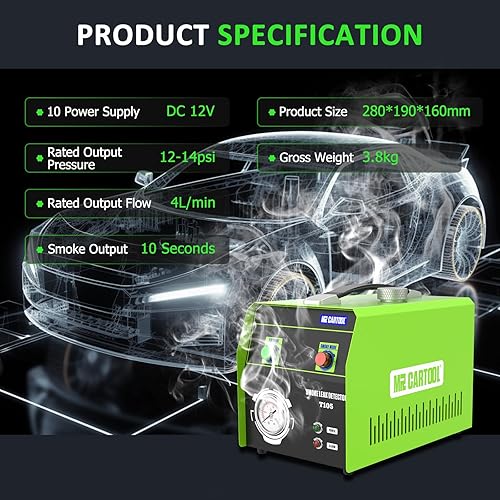 Miniatura 4 de MR CARTOOL Máquina de humo automotriz T105 Detector de fugas EVAP de doble modo, bomba de aire incorporada, máquina probadora de humo al vacío para