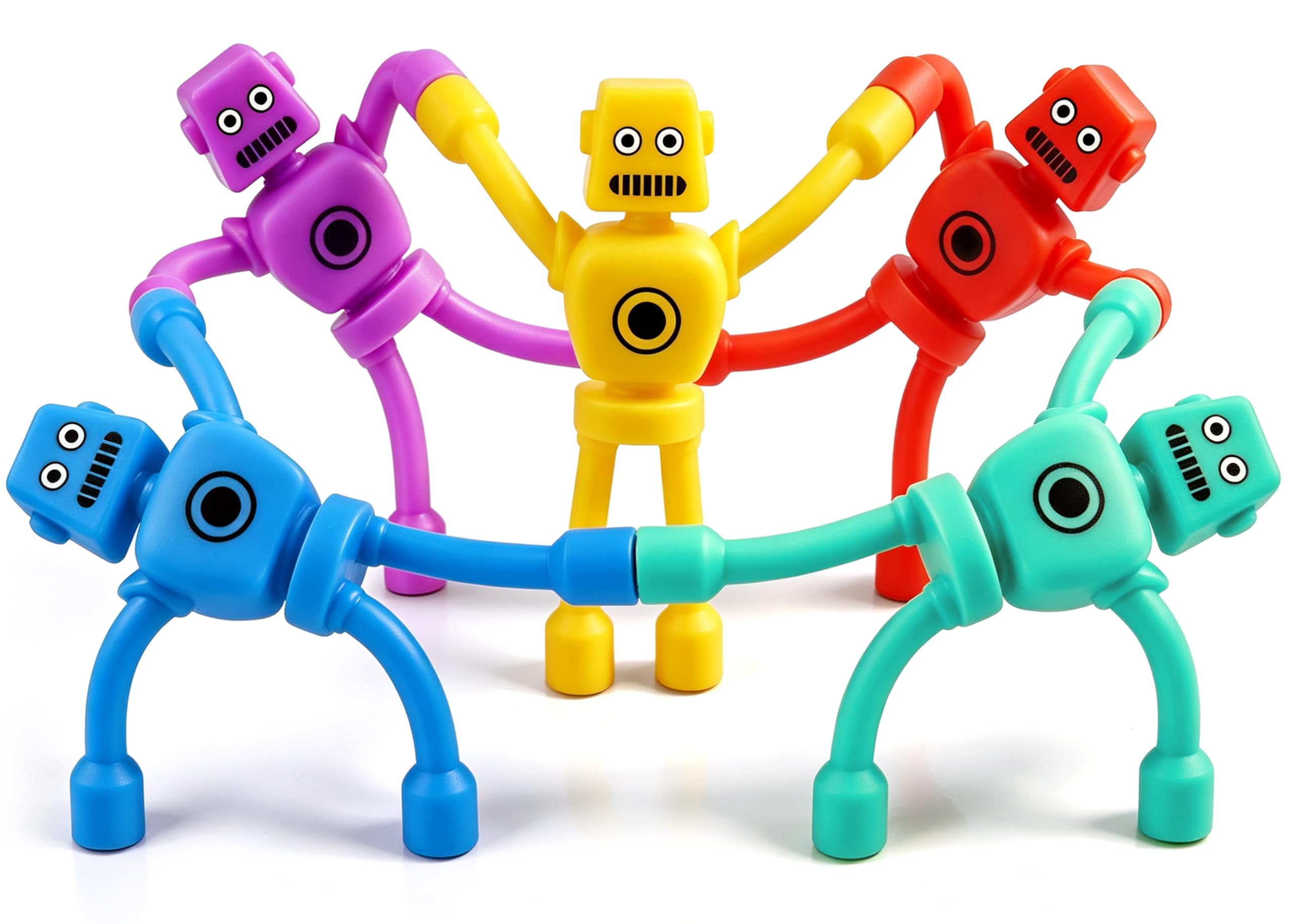 Houbobo Magnetic Fidget Robots, Travel Toys for Kids, 5-Piece Set