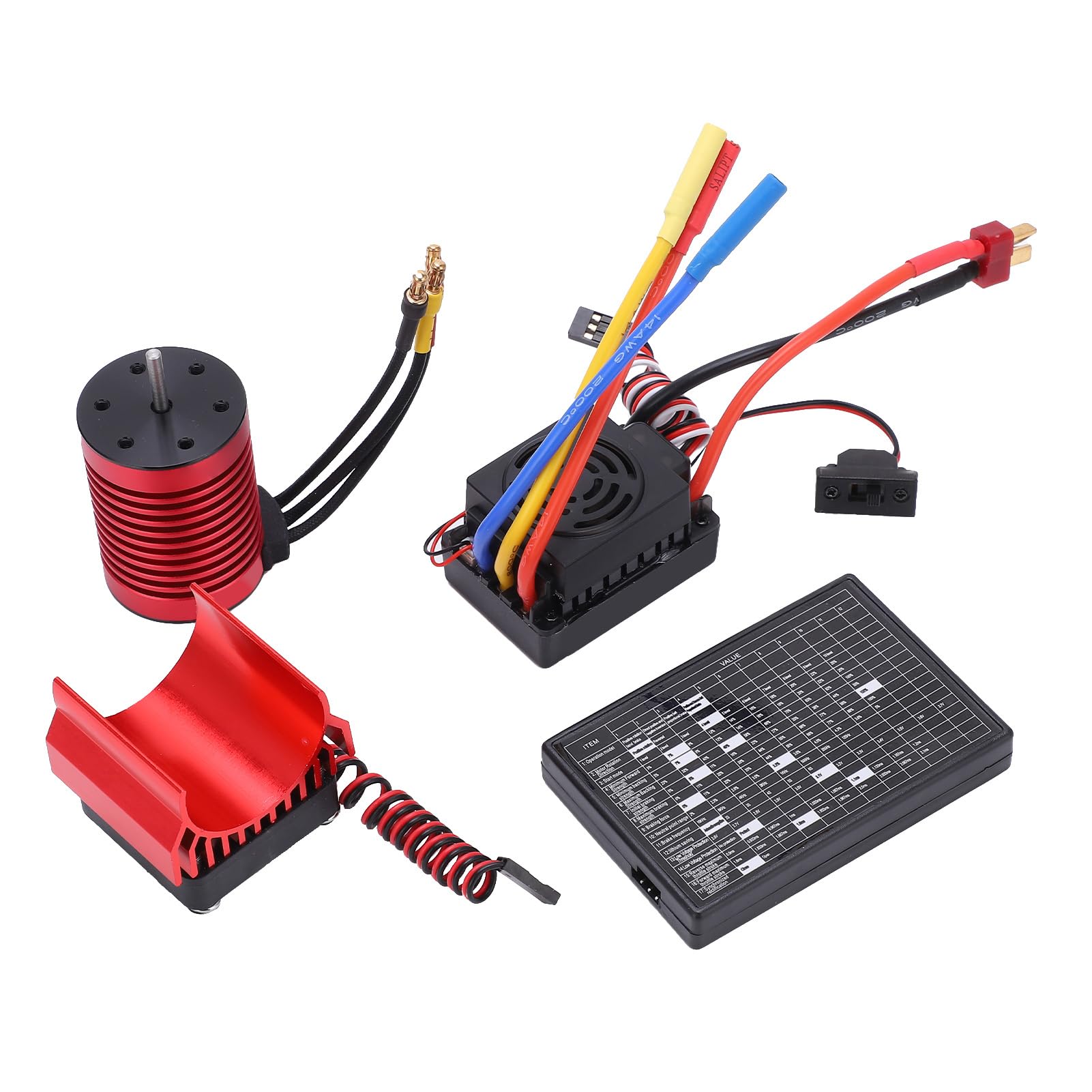 Yctze Zestaw Silników Bezszczotkowych F540 3300KV z 60A ESC i kartą programową do Samochodu RC /10 - Wysoka wydajność