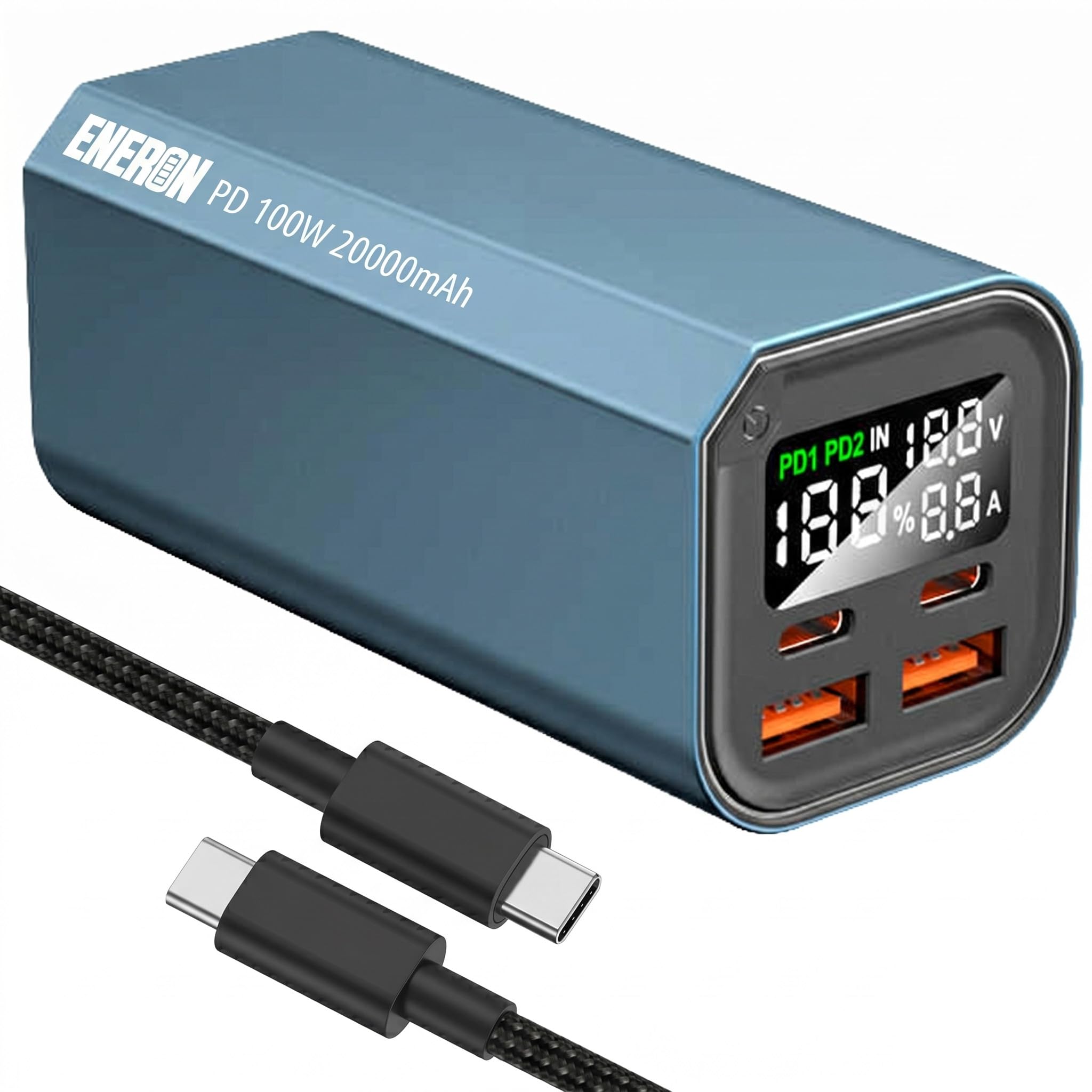 Powerbank ENERON 100 W 20 000 mAh szybka ładowarka 2 x USB-C / 2 x USB-A akumulator przenośny