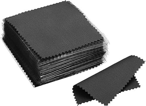 Miniatura 6 de PATIKIL Paño de limpieza de joyas de 3.15 x 3.15 pulgadas, 100 piezas envueltas individualmente de doble cara paño de pulido de microfibra para