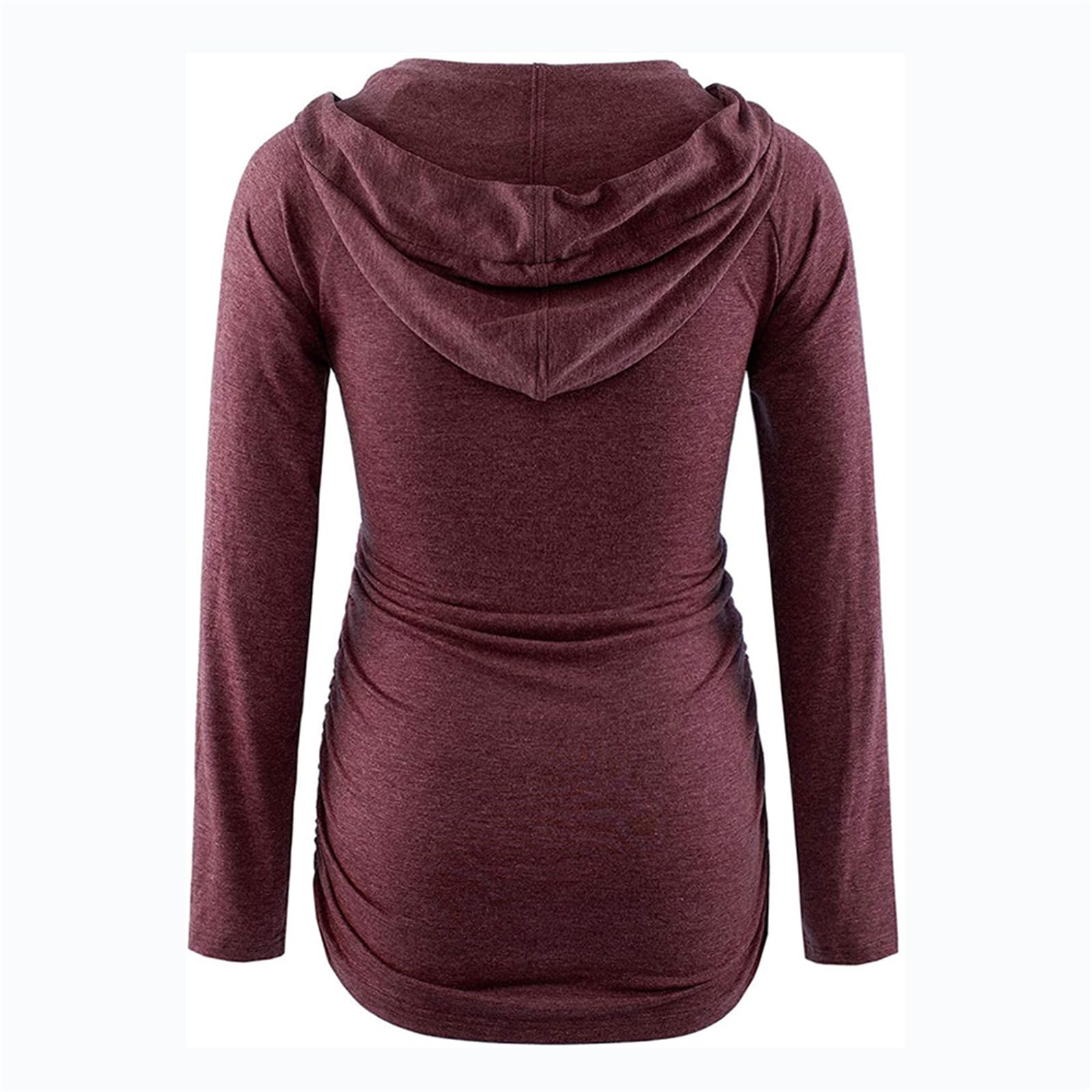 Felpa premaman comoda con cappuccio e scollo a V a maniche lunghe, perfetta per le mamme in attesa in autunno e inverno con cappuccio