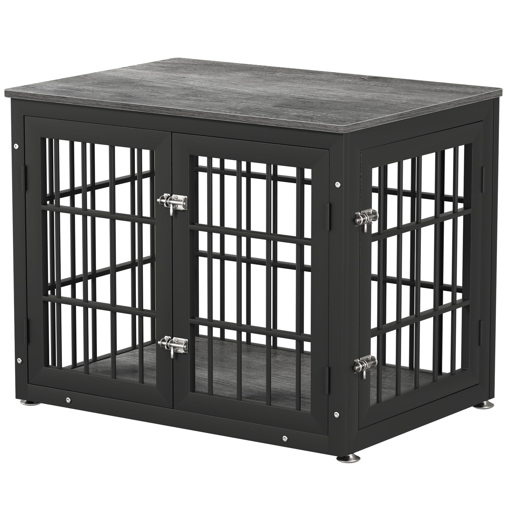 rehomerance 32 Inch Heavy Duty Dog Crate Furniture for Medium and Small Dogs, Decorative Pet House End Table, Wooden Cage Kennel Furniture Indoor,