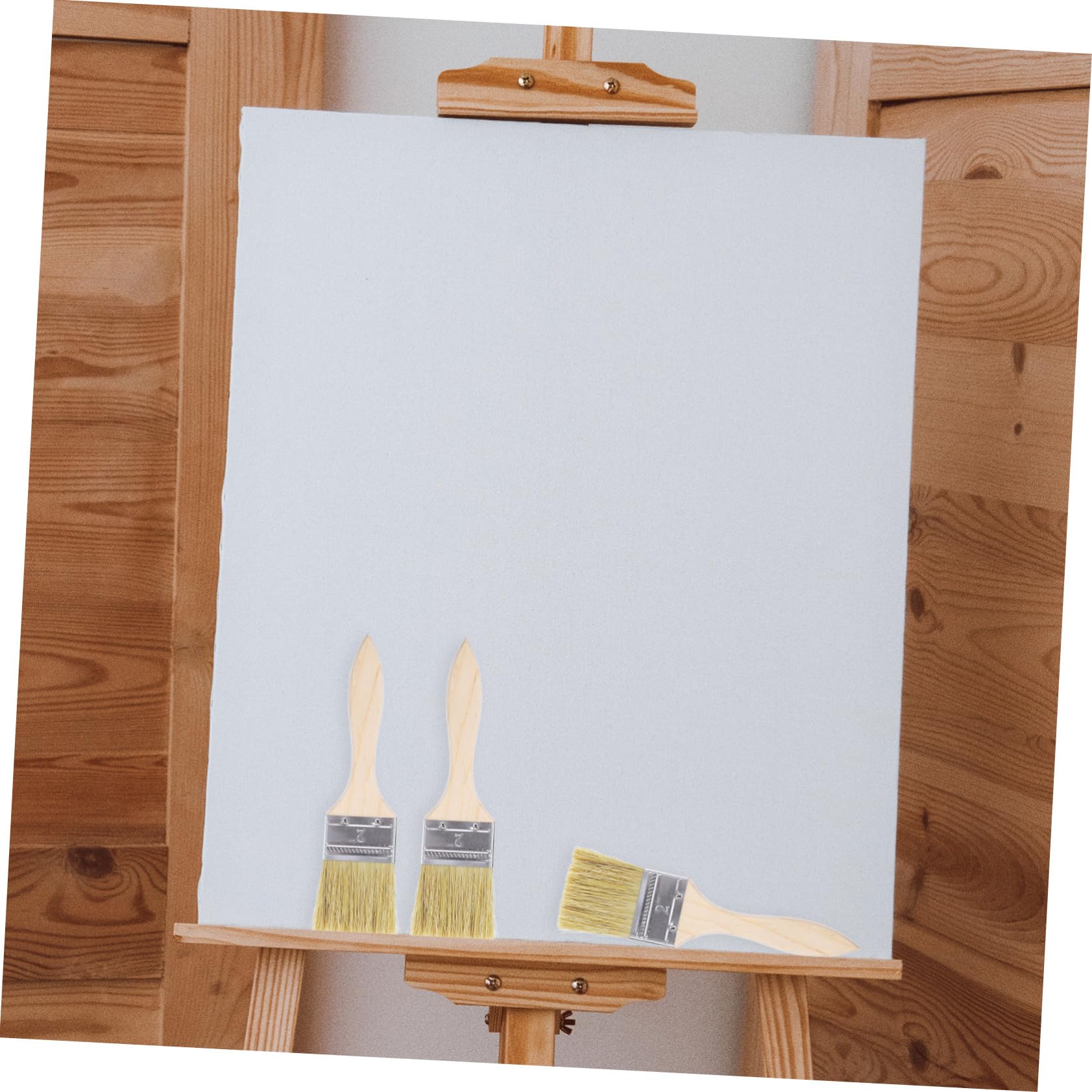 VILLCASE Pinceau D’Artiste à Manche en Bois, Lot de 23 Pièces, Poils Beige