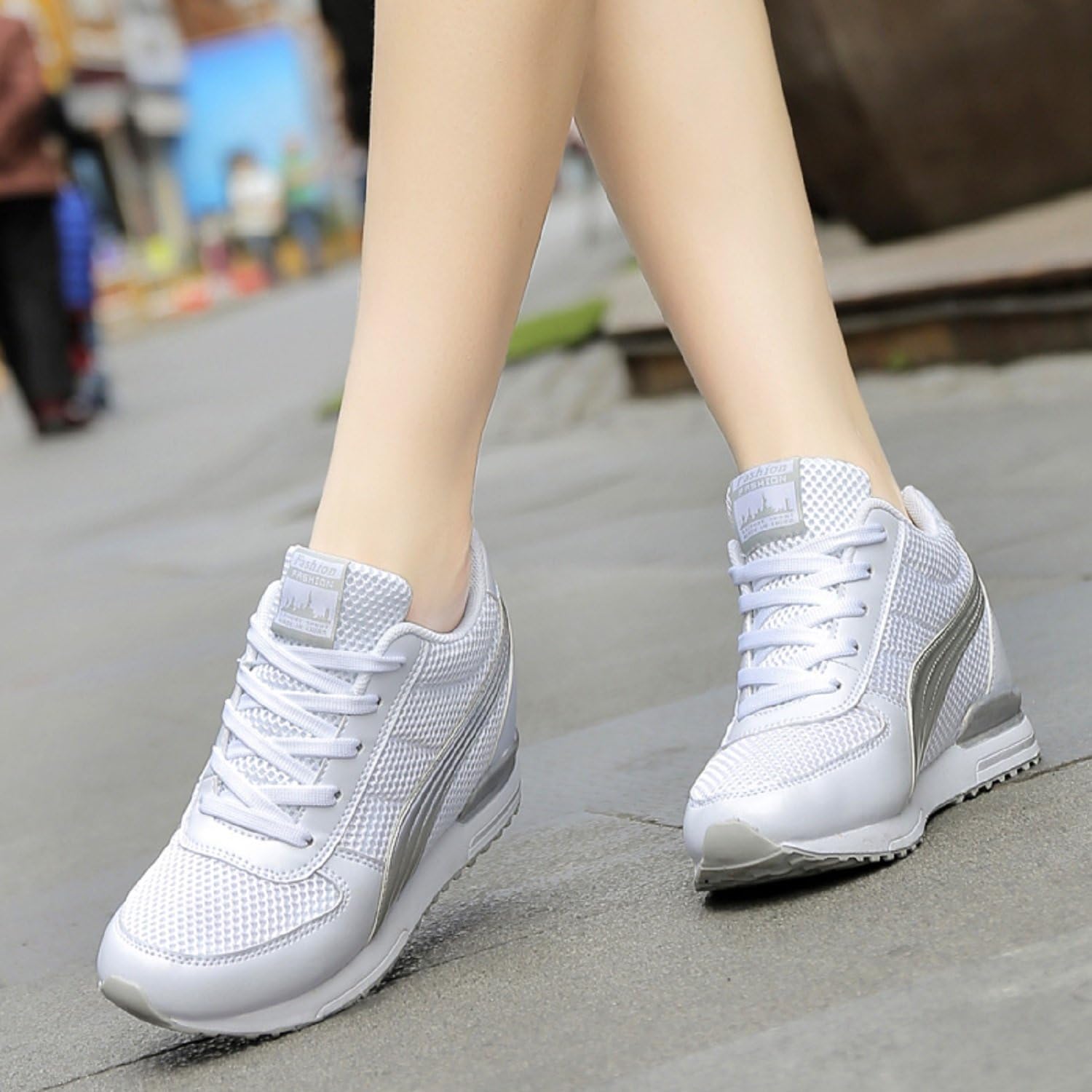 AONEGOLD® Damen-Sneaker, Sportschuhe, Fitnessstudio, Fitness, Sneaker, niedrig, 7 cm, Jogging, Reise, atmungsaktiv
