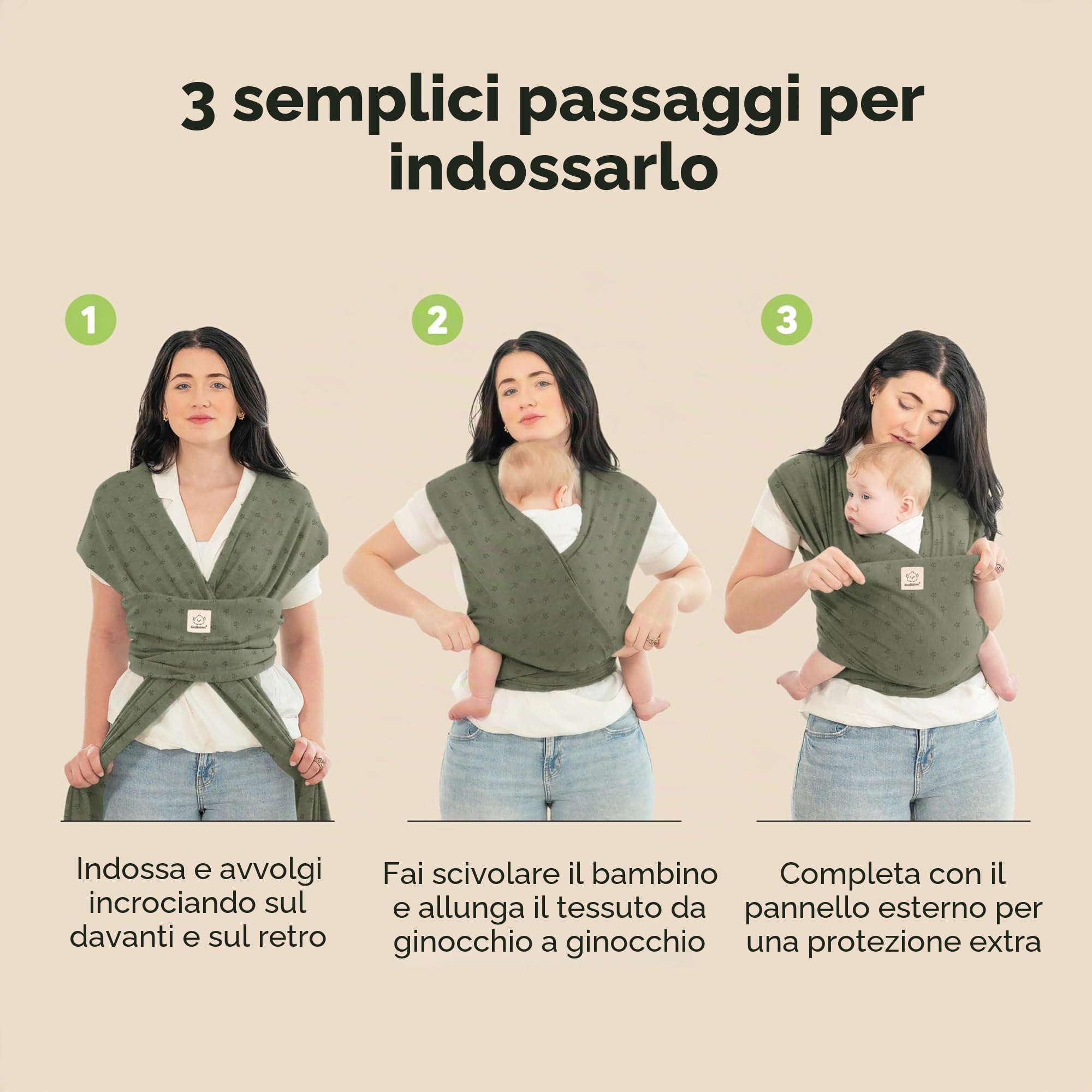 KeaBabies Baby Wrap Carrier - Tutto in 1 Original Baby Carrier Fascia da Neonato a Bambino, Facile da Indossare, Legatura Senza Mani, Leggero, Impacchi per Bambini Traspiranti (Forest Berries)