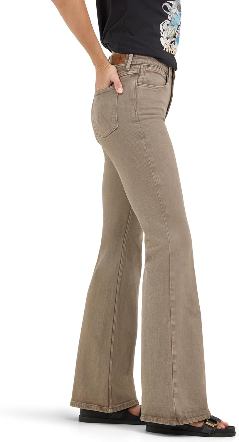 Wrangler Womens Women’s High Waisted Fierce Flare Jean