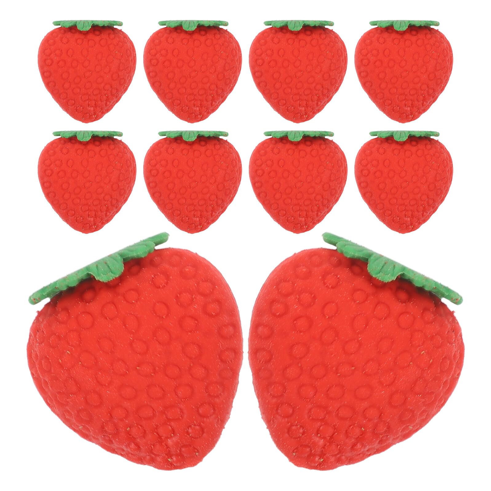 100 Gomme da Cancellare a Forma di Fragola Rossa Kawaii Mini Gomme Portatili per Uso Quotidiano per Scuola e Studio Sicure e Compatte per