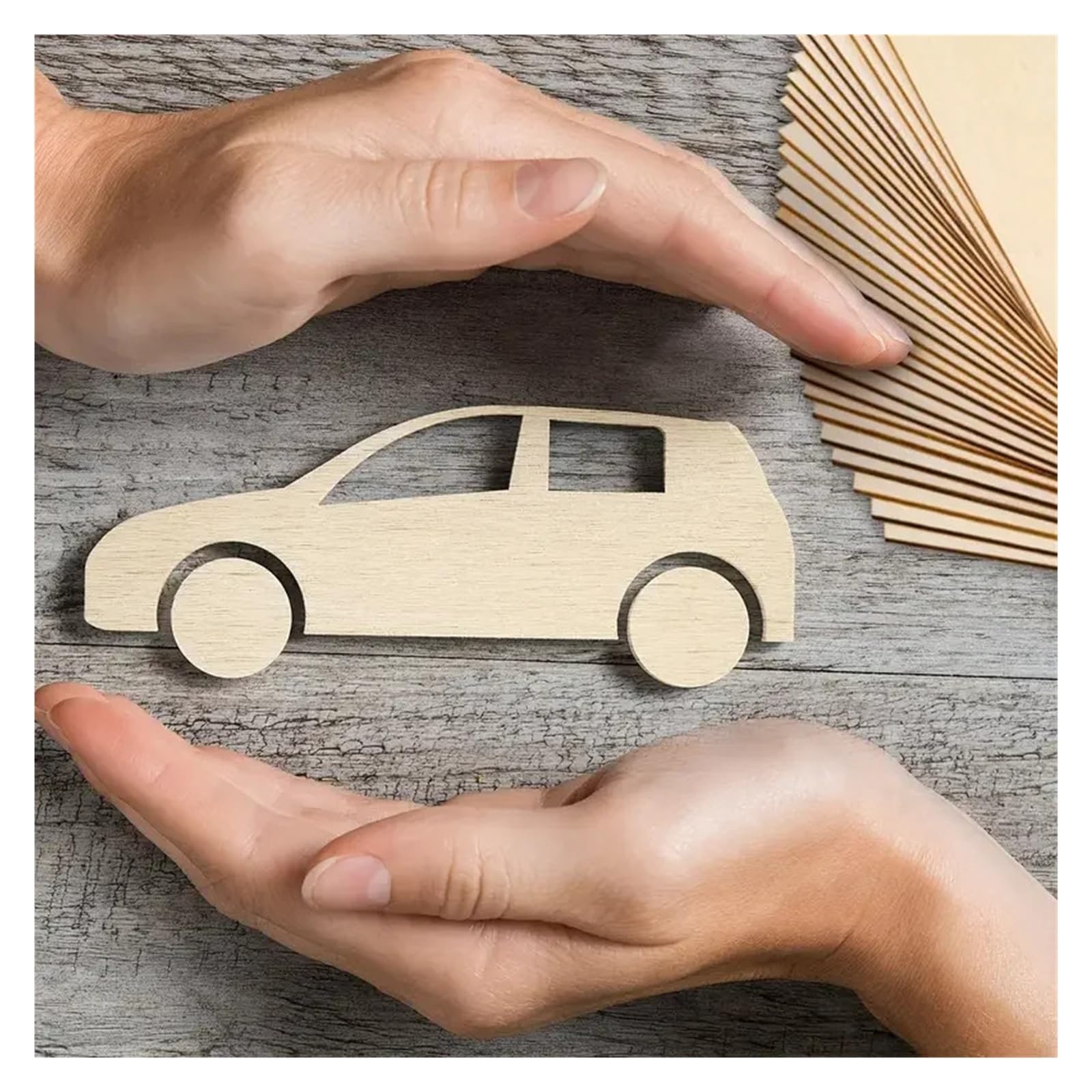 Rzeźbione drewniane arkusze drewno lipowe deska rzemieślnicza niedokończona deska sklejka cienka drewniana płaska DIY naturalne kawałki drewna brzoza rysunek obraz drewniane patyczki (45 szt.)