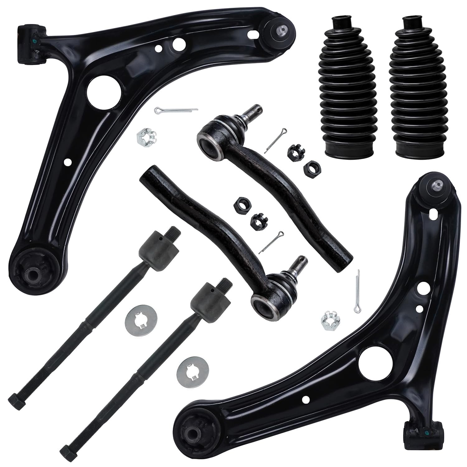 Detroit Axle - 8pc Front End Suspension Kit for Toyota 2000-2005 Echo, 2