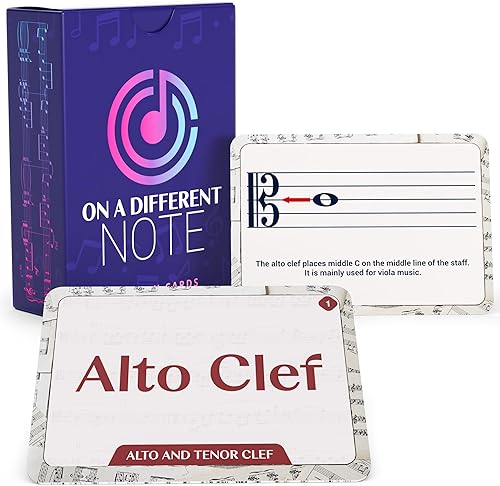 Briston Intermediate Musicians 70 tarjetas didácticas – En una nota diferente, claves de alto y tenor, símbolos dinámicos, tempo y tiempo – Maestro