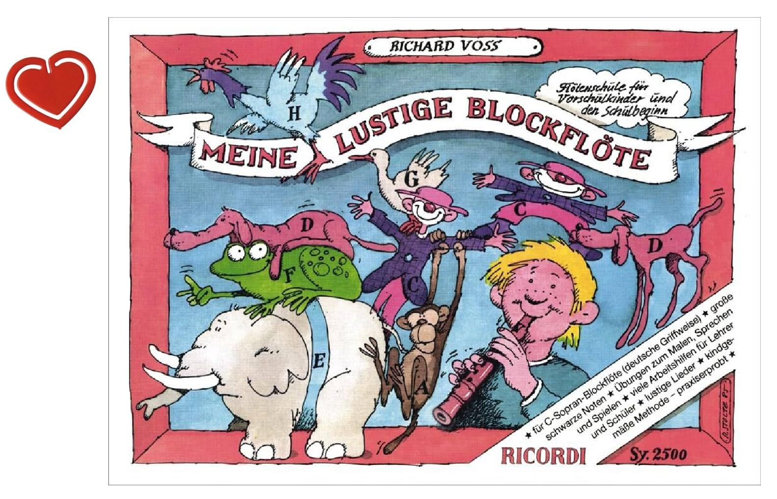 Ricordi: Meine lustige Blockflöte Band 1 (deutsche Griffweise) - Ausgabe in Ringbindung - 9783931788438 - SY2500