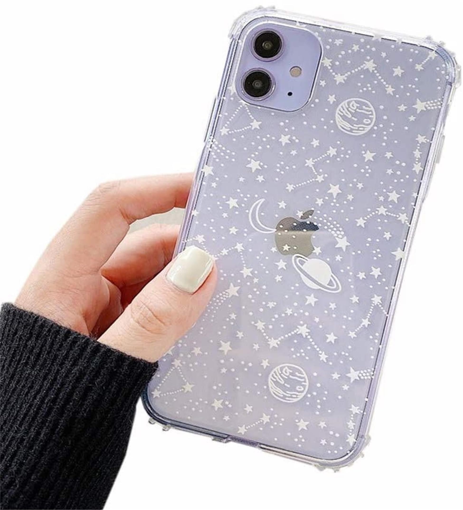 Einaily Hülle für iPhone 16 Case Crystal Clear Handyhülle Mode Chic Muster Ultra Dünn TPU Silikon Stern Bumper Stoßfest Kratzfest Schutzhülle für iPhone 16 Slim Cover