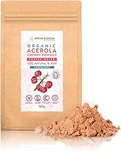 300g Organic Acerola Cherry Powder Freeze-Dried 100% Natural Vitamin C Raw Extract Food Supplement Immune System Booster Vegan Gluten-Free Superfood Ascorbic Acid Alternative No Additives Non-GMO