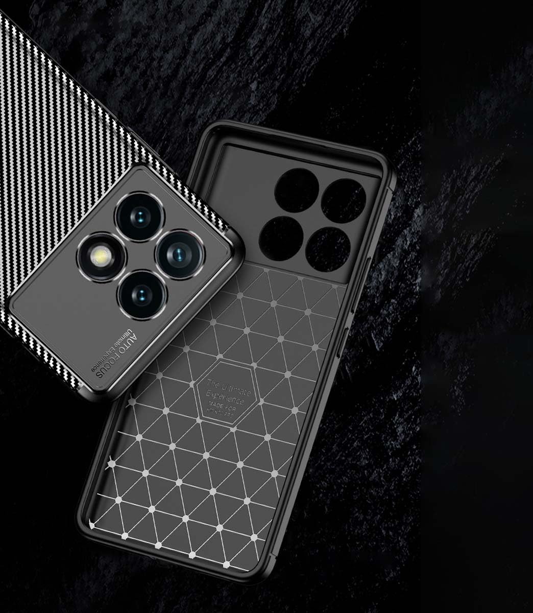 GOKEN Cover per Xiaomi Poco X6 PRO, TPU Silicone Custodia con 360° Girevole Anello, Soft Rubber Protettiva Case, Antiurto Antiscivolo Protezione Shell, Blu+Blu