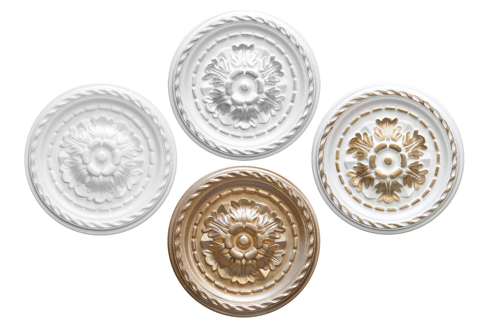 1 Rosette Parete Coperta Rosetta Decorativa Rosetta da Soffitto Polistirolo Ø 30cm R-6 Super Gold