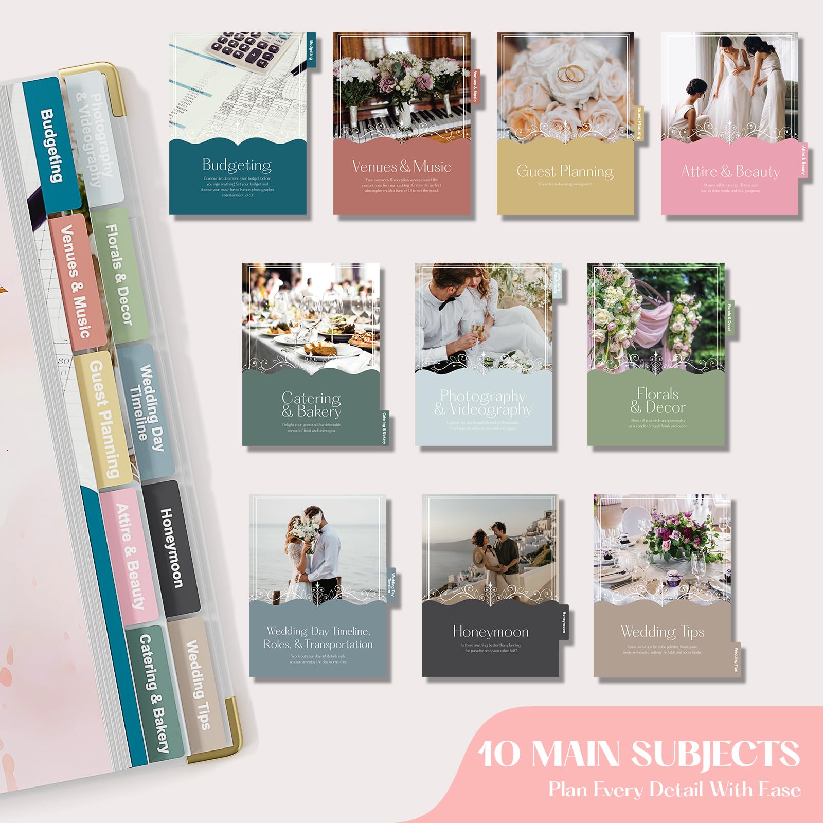 ABC life Wedding Planner Book Organiser, The Wedding Planning Book for UK Bride with 10 Themes - Image 3