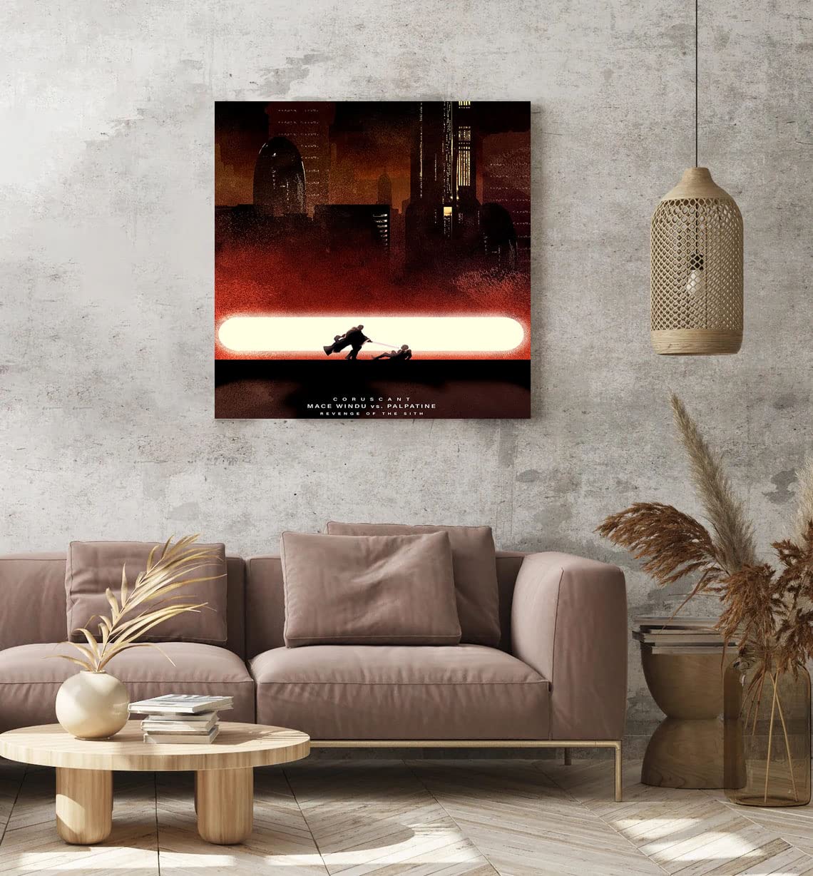 VERRE ART Printed Framed Canvas Painting for Home Decor Office Wall Studio Wall Living Room Decoration (22x22inch Wrapped) - Coruscant 2