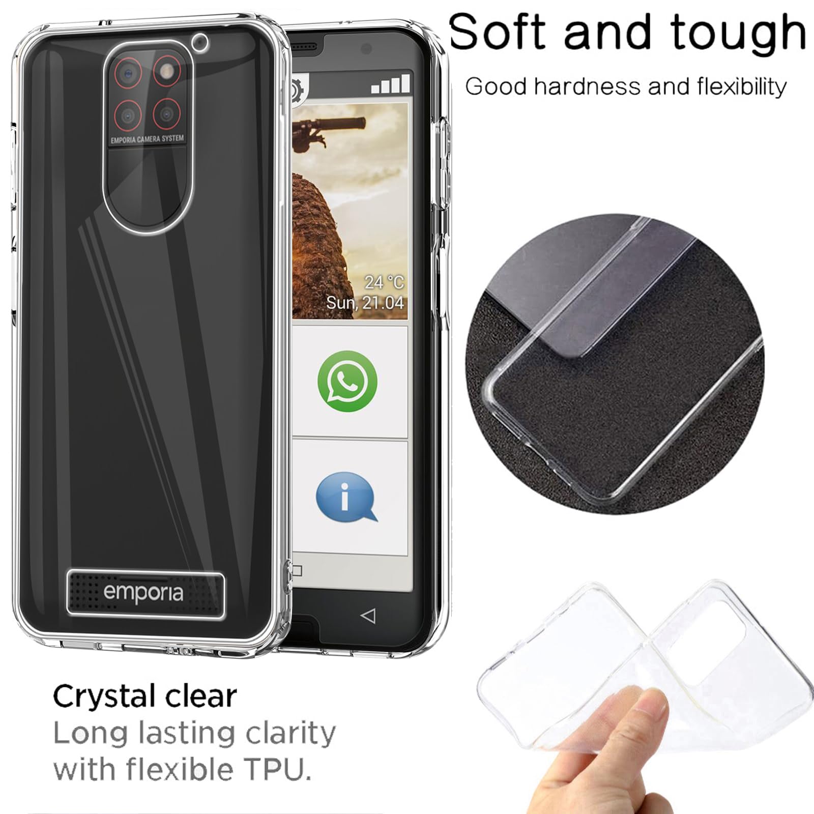 Custodia Morbida In TPU Per Telefono Emporia Per Custodia - Foto 9