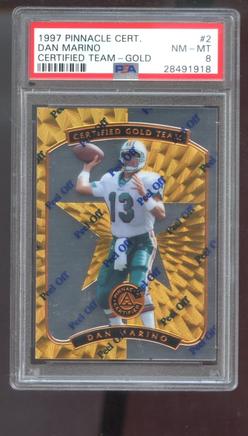 世界143枚 PSA9 プリン 旧裏 1997 39 35 Amazon.com: 1997 Pinnacle Certified Team Gold #2 Dan Marino PSA 8