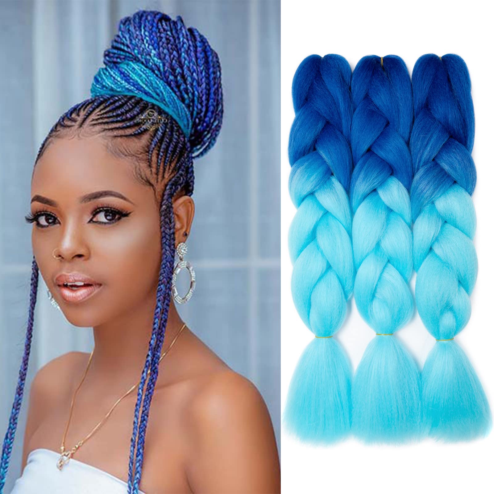 60cm Extensiones de Pelo Trenzas Africanas Castaño Oscuro Extensiones para Trenzas Africanas 1 pcs 100g Kanekalon Pelo para Trenzas Africanas Sintetico Extensiones de Trenzado Cabello Braiding — view 33