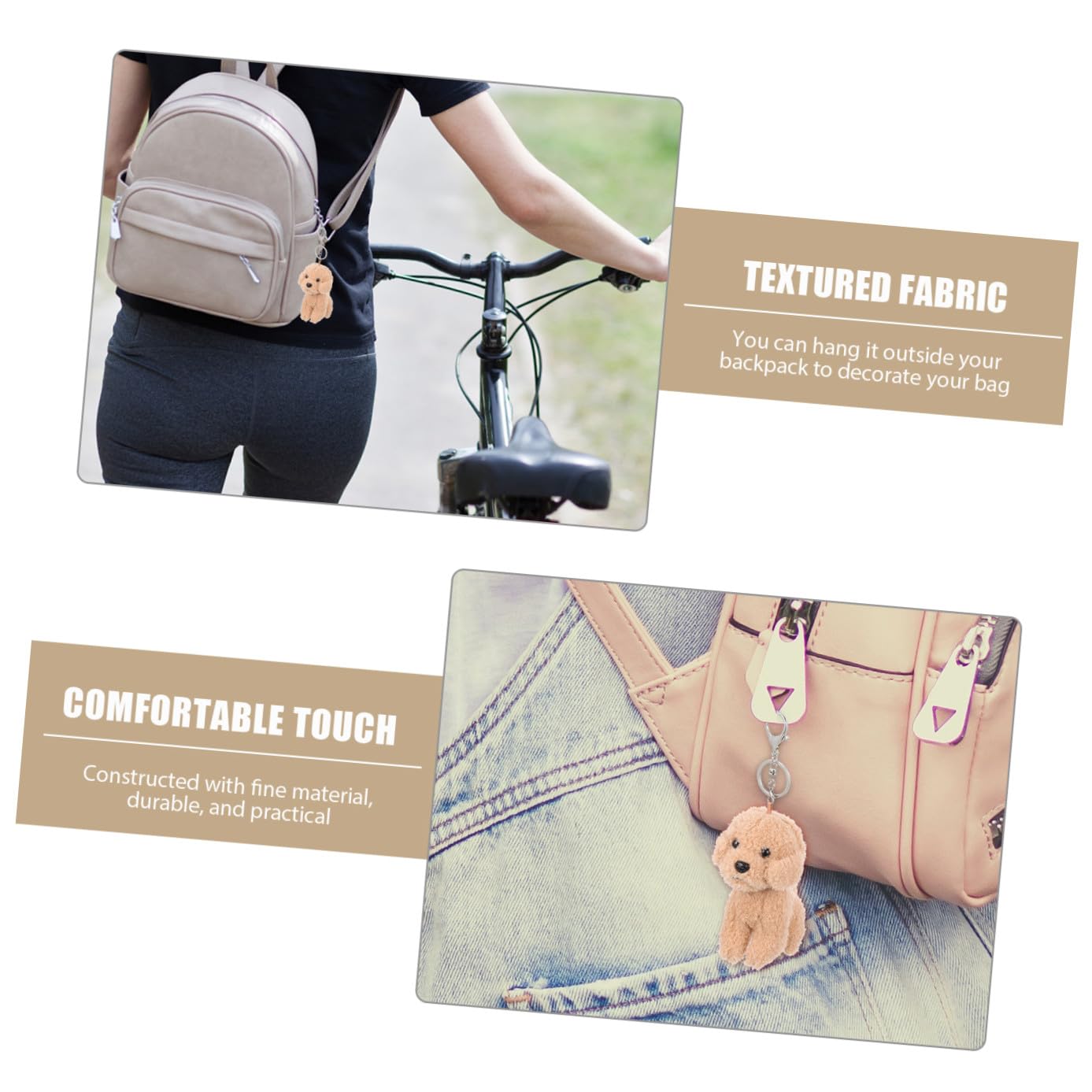 VALICLUD Schlüsselanhänger Hund Plüschanhänger für Taschen Rucksäcke Multifunktional Robustes Material für Hundeliebhaber Dekorative Praktische Ergänzung