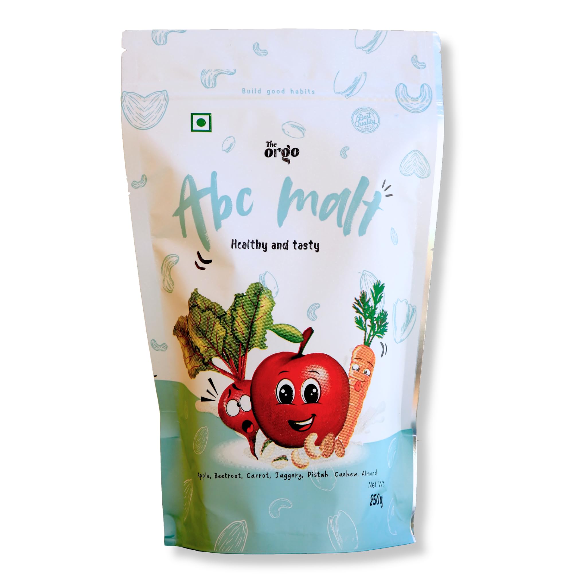 The Orgo ABC Malt Powder for glowing skin 250g | Apple,Beetroot,Carrot Malt powder | 100% Natural Malt (250g, ABC Malt)