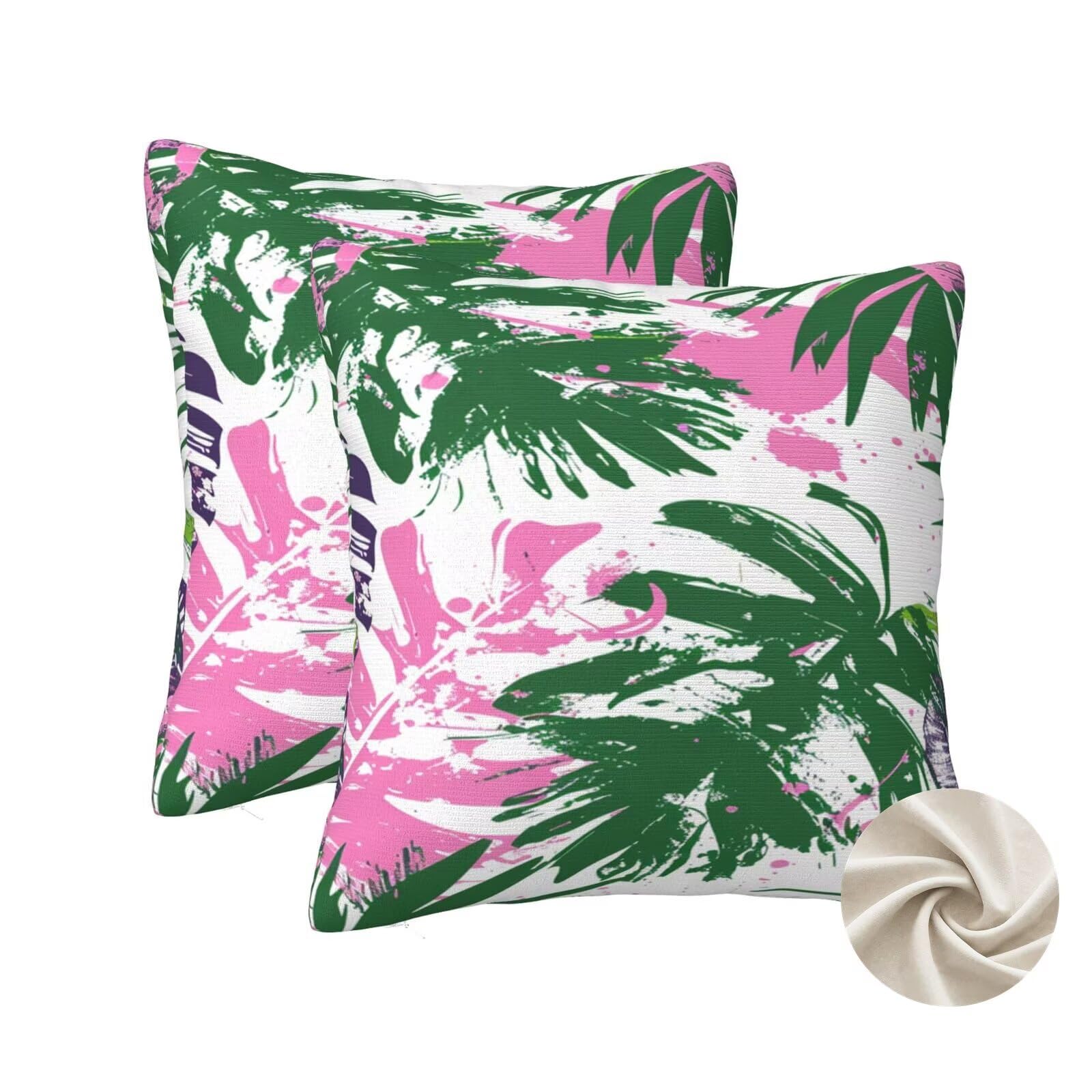 Housse de coussin 60x60 cm rose pour masquer l'usure de votre canape et embellir votre lit