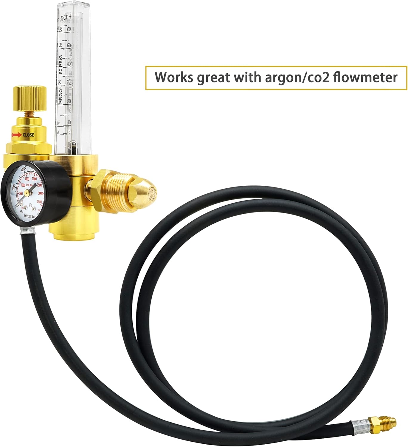 20FT Inert Gas Welding Hose, Argon Gas Regulator Welding Hose, TIG MIG, 5/8" UNF-18RH Fittings