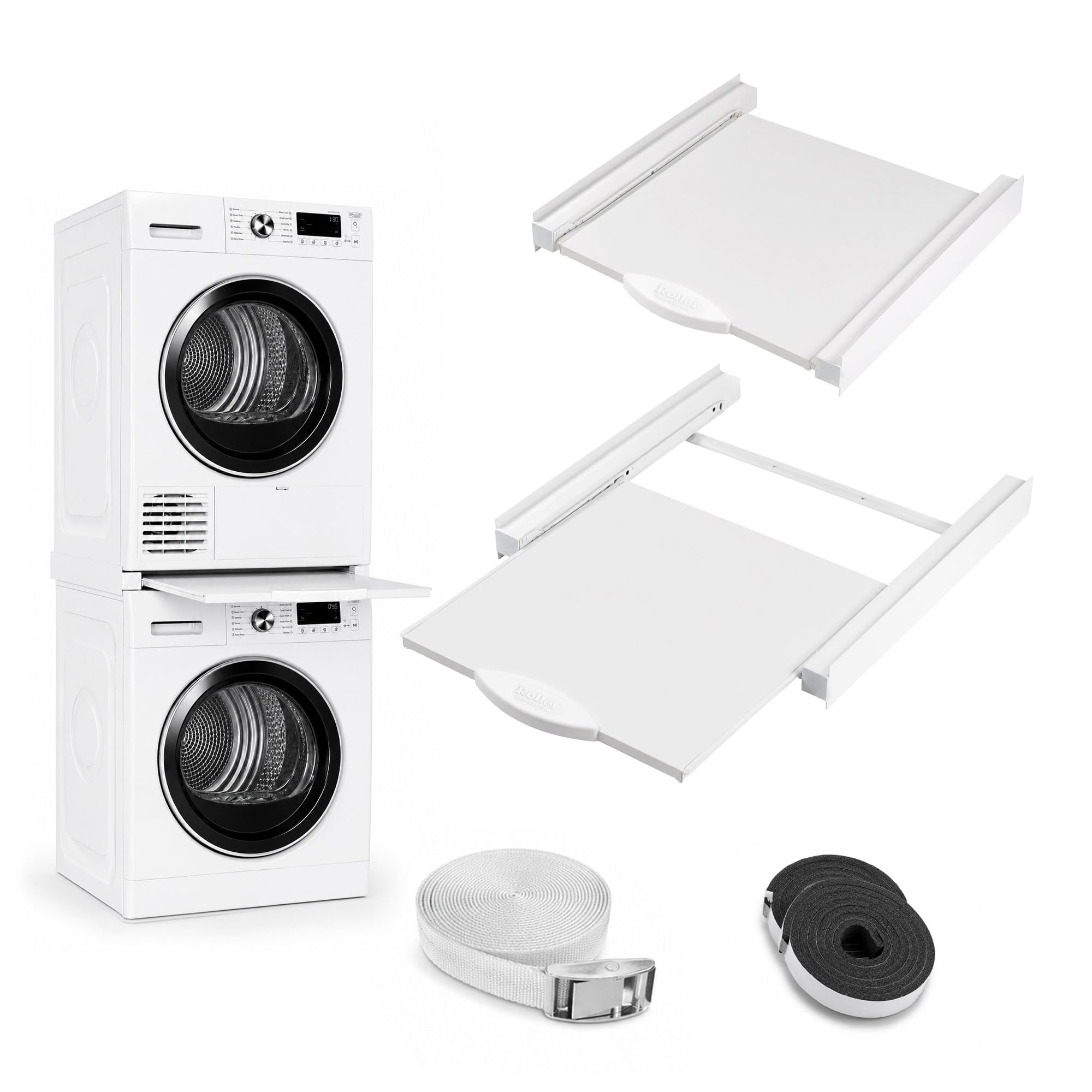 ROLLER Kappatos Kit Sovrapposizione Lavatrice Asciugatrice con Ripiano