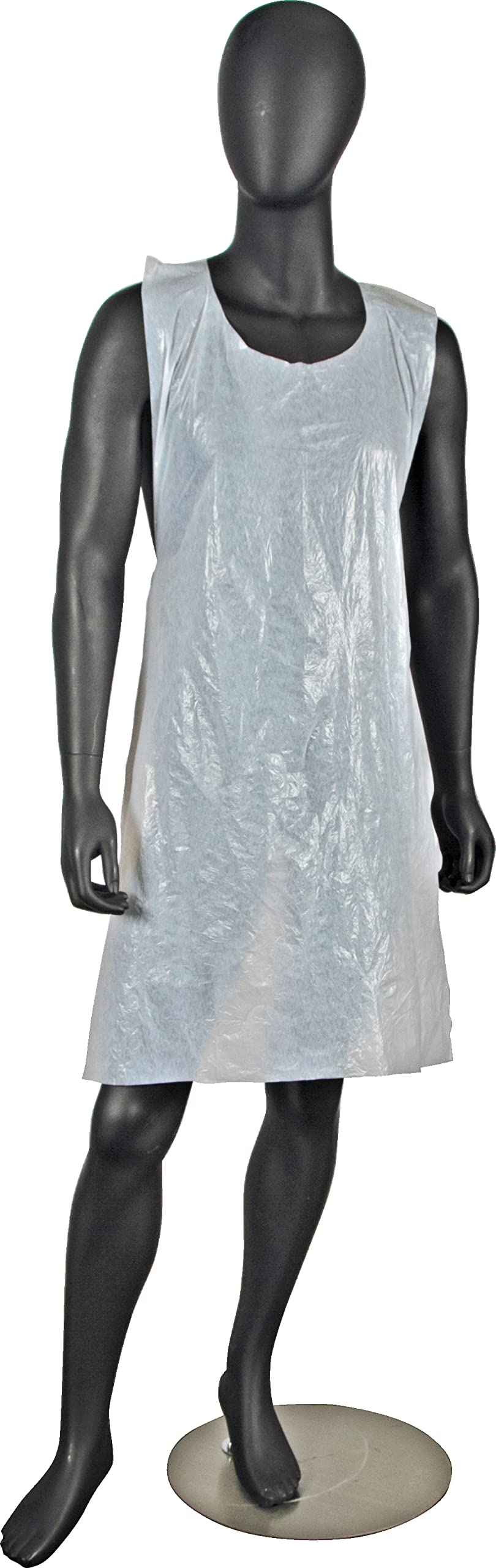 San Jamar Plastic Disposable Bib Aprons, Clear, (Pack of 100)