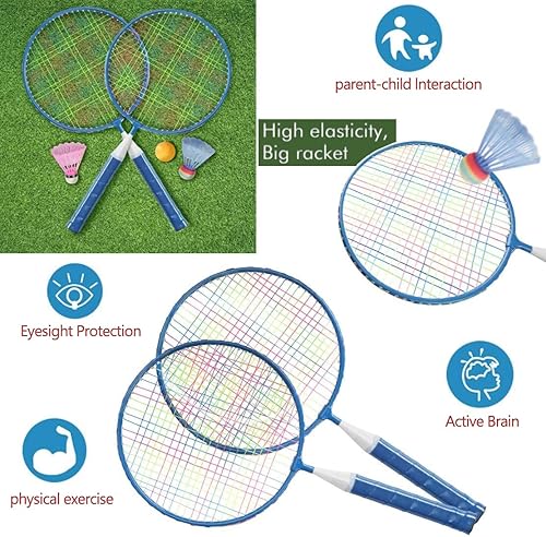 Miniatura 4 de STSTECH Raquetas de bádminton para niños 12 en 1 juego deportivo con bolsa de transporte ligera para niños profesionales jugadores principiantes