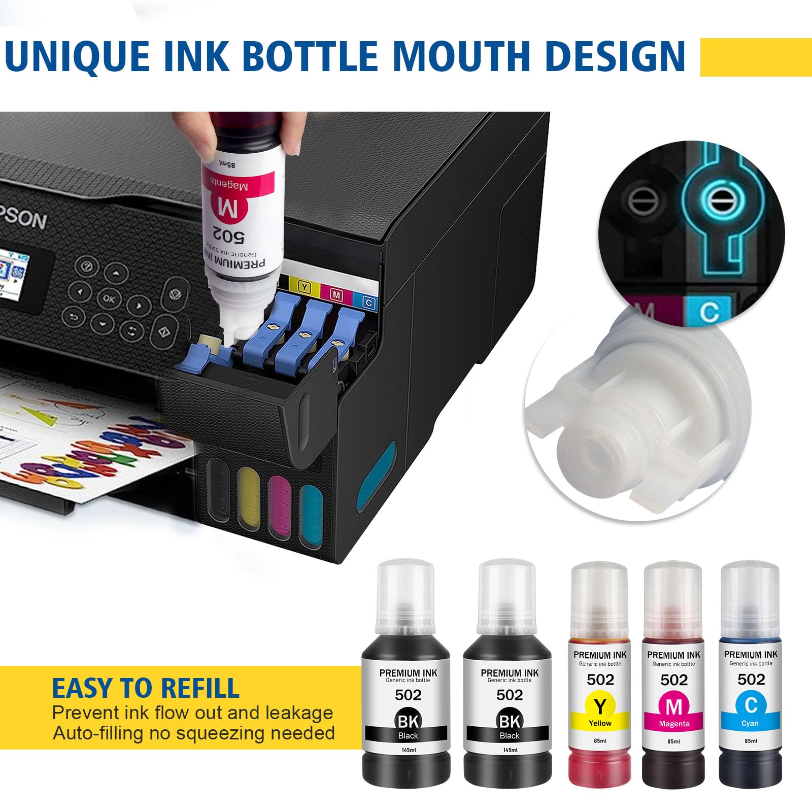 Amazon.co.jp: 互換インクカートリッジボトル (非昇華型) Epson 502