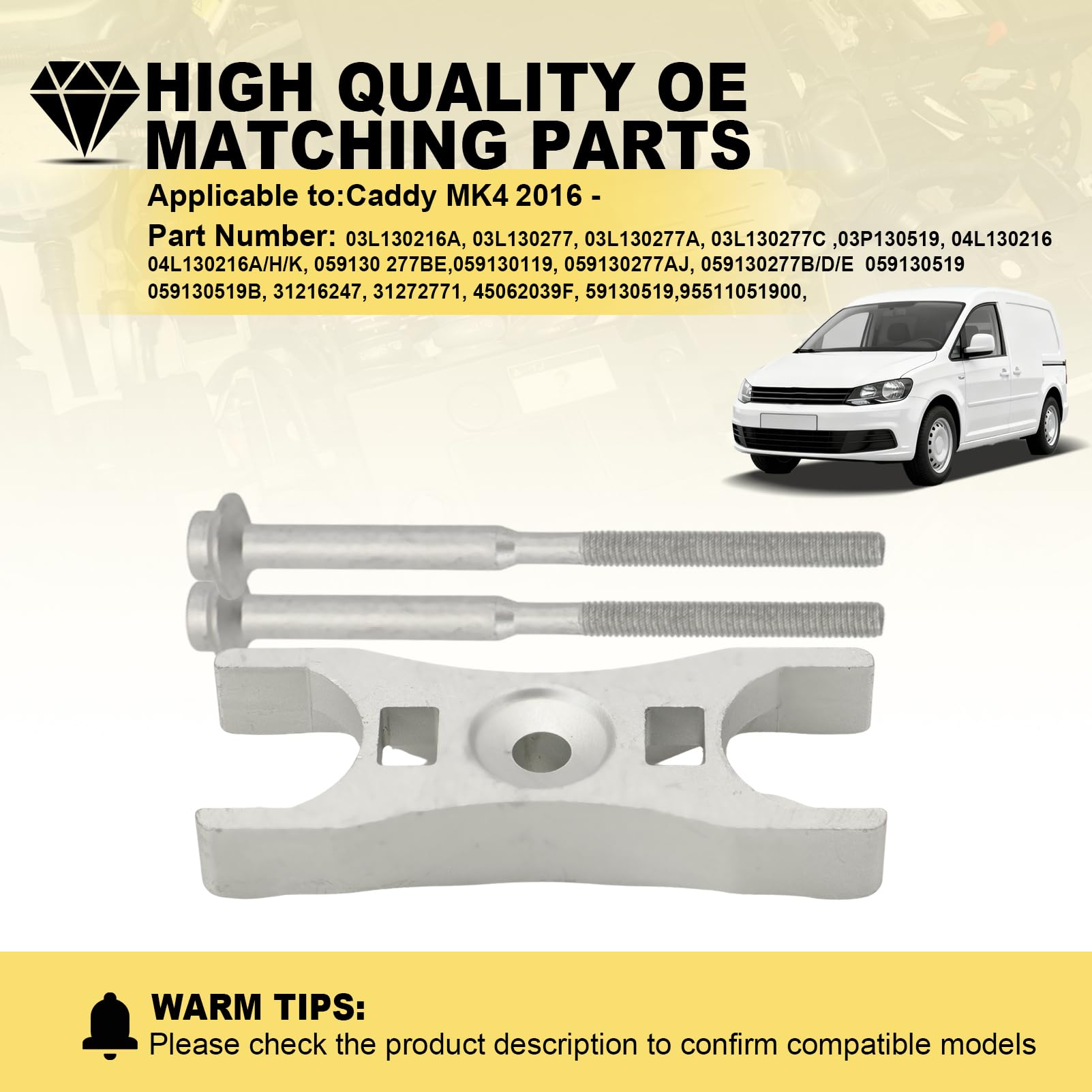 WHT005478 La vite dell'iniettore 03L130216A è adatta per VW Caddy MK 4 16-on 03L130277