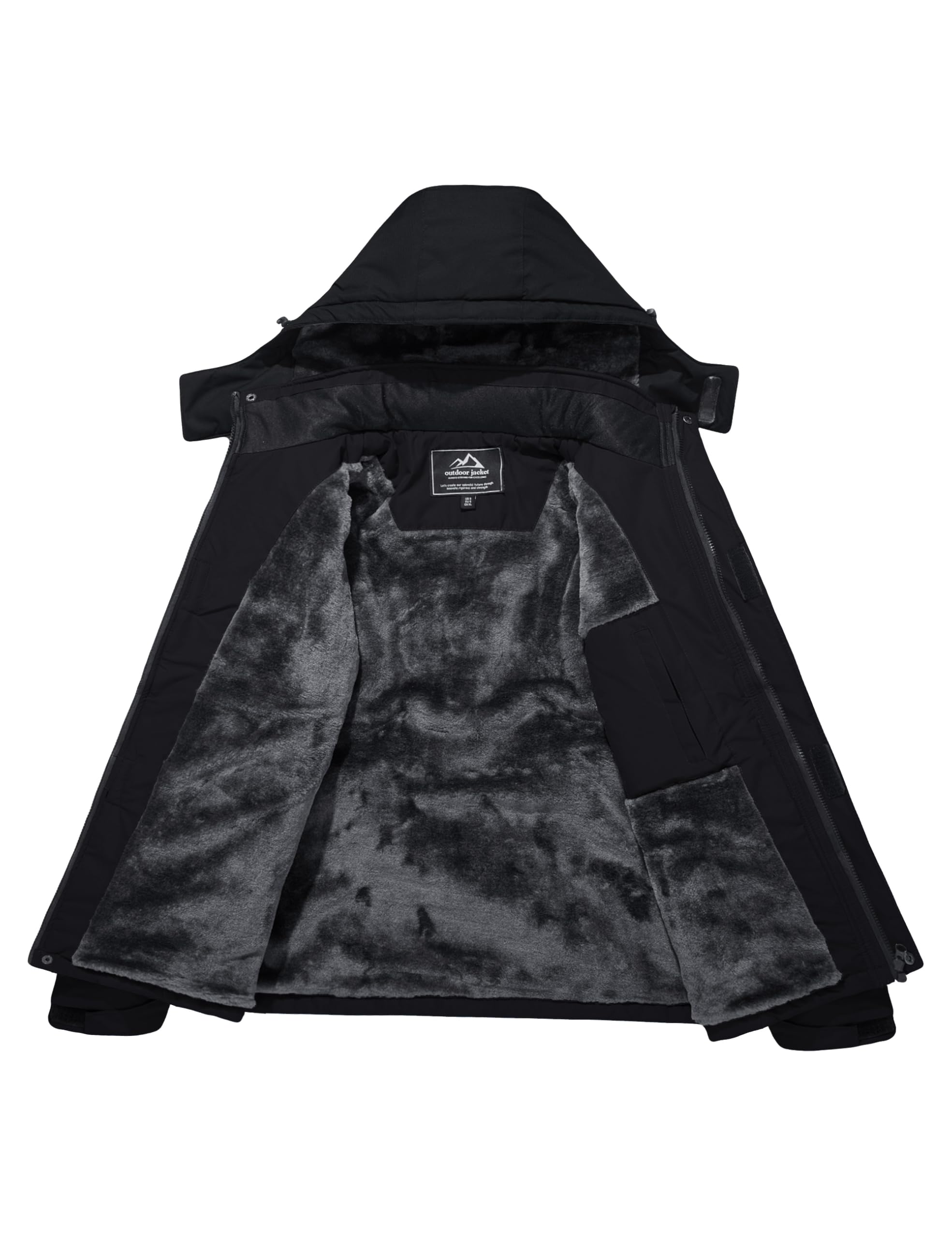 MAGCOMSEN Herren Winter Skijacke Fleece Gefüttert Softshelljacke Wasserdicht Winddicht Atmungsaktiv mit Abnehmbarer Kapuze